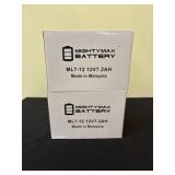 Two mighty max batteries