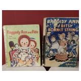 2 vintage Raggedy Ann books