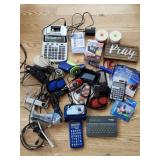 Huge lot of misc phones, office supplies & camera
