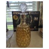Gold glass decanter
