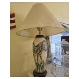 Zebra ceramic lamp