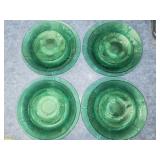 12 pcs Emerald Green Glass Dish Set