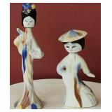 Ceramic Asian bobble head dolls