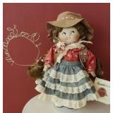 Exclusive Campbell porcelain cowgirl doll