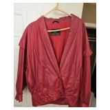 Red leather jacket