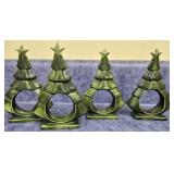 Lot of 4 Christmas Tree napkin rings