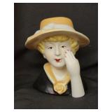 Vintage ceramic head bust