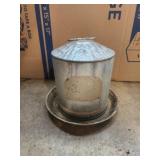 Metal chicken feeder