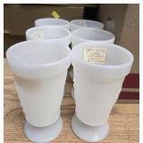 6pc set of white fruit design cups