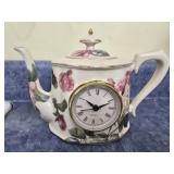 Wall porcelain tea pot clock