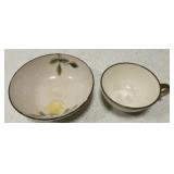 Ancestors Oriental Rose bowl and cup