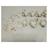 Lot of 16 white breakable doves ornaments