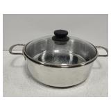 Crofton 11 in stainless steel pot with lid