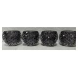 Grey glass votive holders