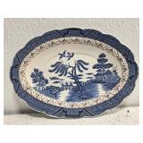 Vintage blue willow collectible plate