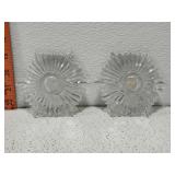Beautiful Starburst glass candle holders