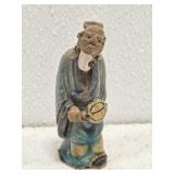 Small Handmade Pottery Asian Figurine