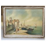 Beautiful framed Venetian oil painting