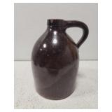 Dark brown crock jug see desc