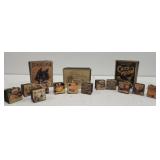 Antique party game boxes w little boxes inside