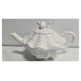 White porcelain teapot