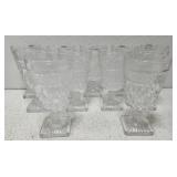 11 piece Stemmed etched glasses