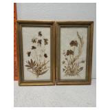Framed dried flowers