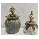Lot of 2 vintage oil lamps