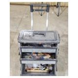 Portable tool box on wheels