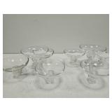 Set of 2 stunning serving platters glass