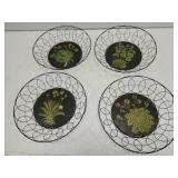 Set of 4 decorative hand made baskets