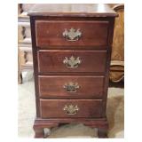Vintage Wooden 4 Drawer Accent Table