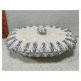 Vintage blue and white dish with lid