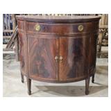 Johnson Handley Co Wooden Half Moon Accent Table