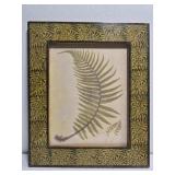 Wood framed leaf print