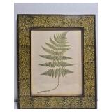 Wood framed leaf print