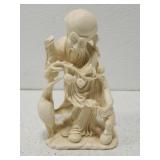Resin Chinese Figurine has some broken spots