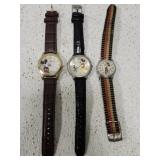 3 vintage Mickey Mouse watches *unable to test