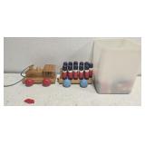Vintage wood toy train