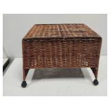 Wicker stepping stool