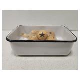 Enamelware bowl with decorative spheres