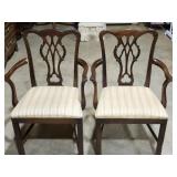 2 upholstered captain dining chairs 1 arm needs