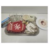 Misc lot decor glass plates