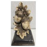 Wood leaf book end