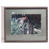 Framed photograph of power lines