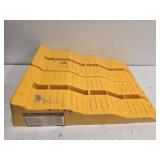 Pair of yellow plastic ramps