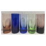 Lot of 5 glass shot glasses