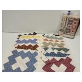 Lot of antique quilt squares
