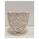 White Ceramic Open Lace Style Decor