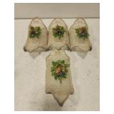 4 vintage wire and beaded lamp shades